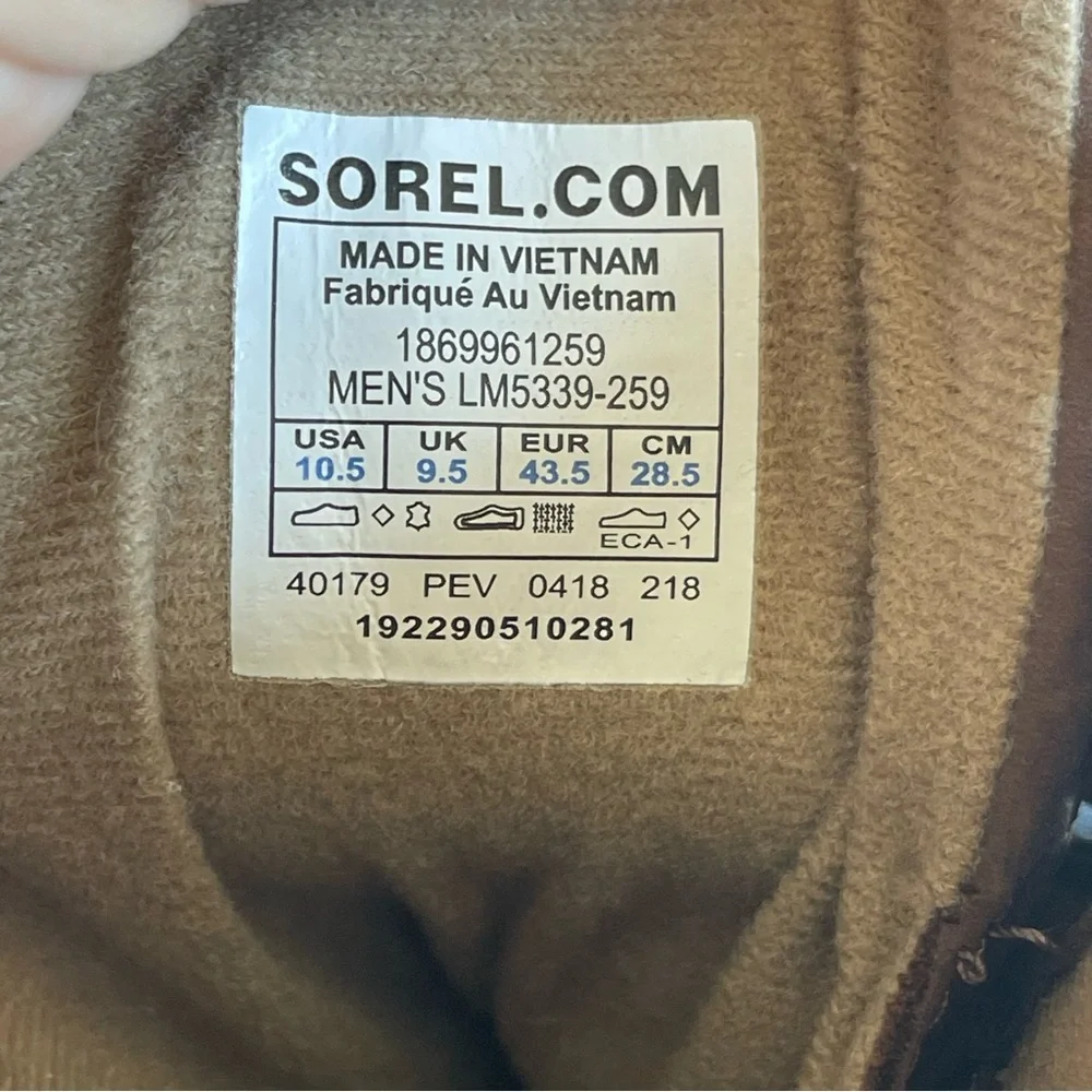 J. Crew X Sorel Cheyanne Tobacco Men's Boots Size 10.5 - Picture 9 of 9